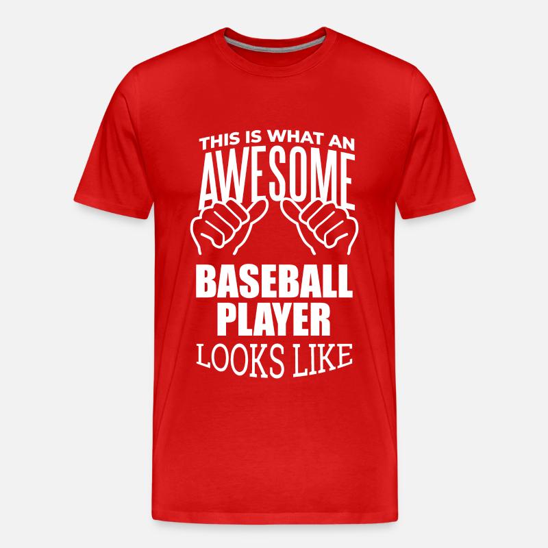 Baseball - Männer Premium Bio T-Shirt - Rot