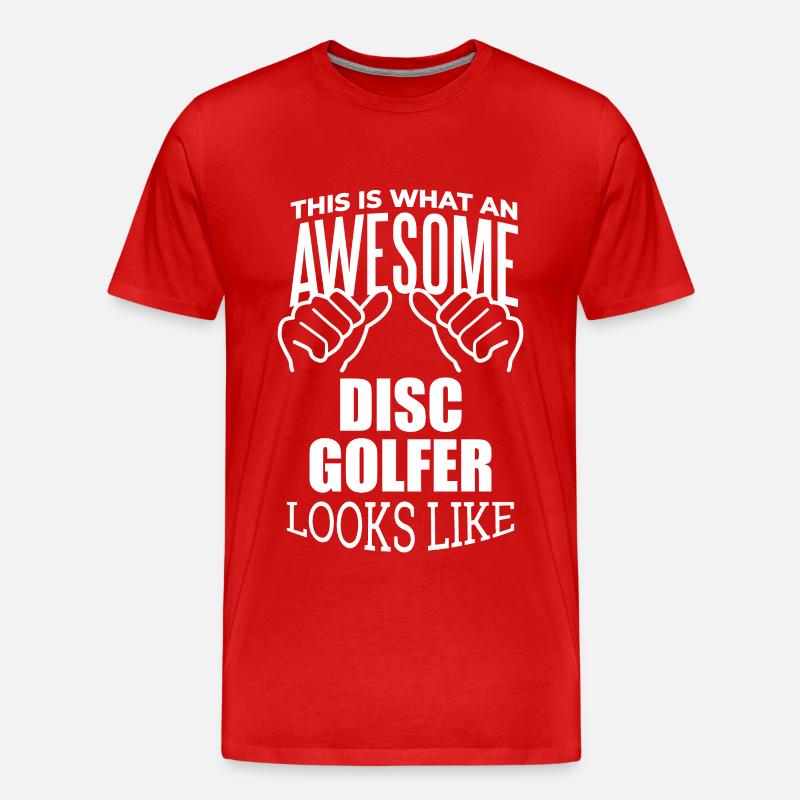 Discgolf - Männer Premium Bio T-Shirt - Rot
