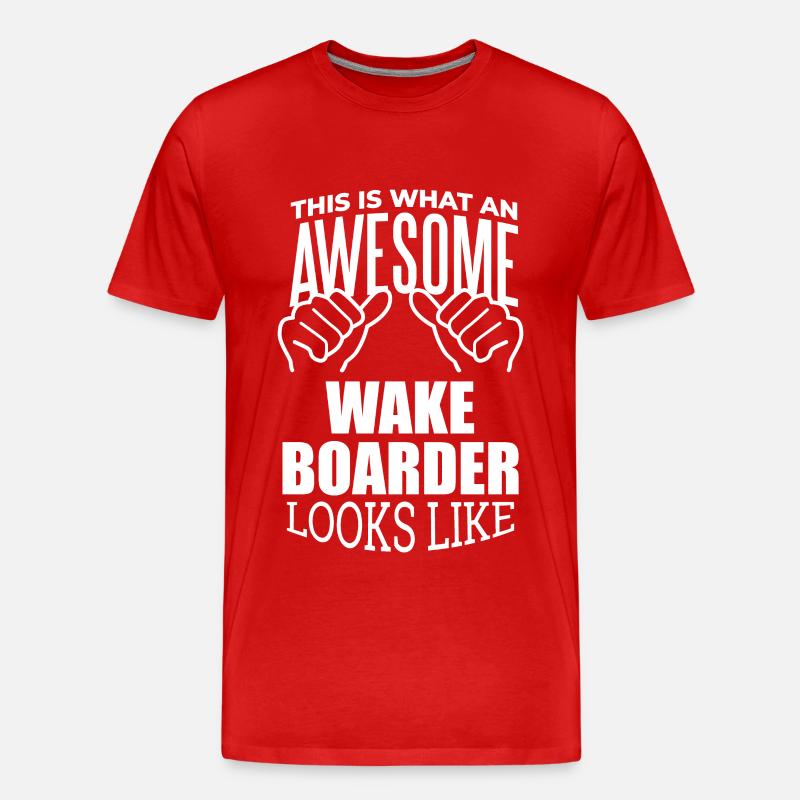 Wakeboard - Männer Premium Bio T-Shirt - Rot