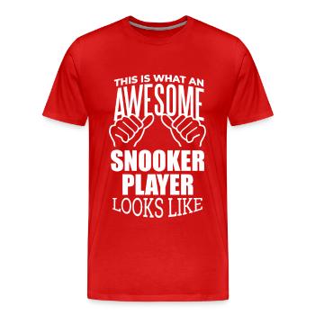 Snooker Snooker Snooker - T-shirt bio Premium Homme - rouge - Devant - Damien (186cm)