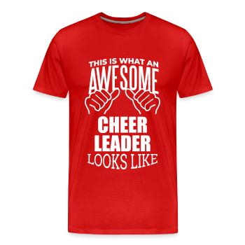 Cheerleading - Men's Premium Organic T-Shirt - red - Front - Damien (186cm)