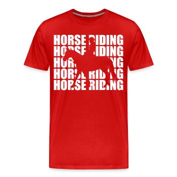 Horse Riding - Männer Premium Bio T-Shirt - Rot - Vorne - Damien (186cm)