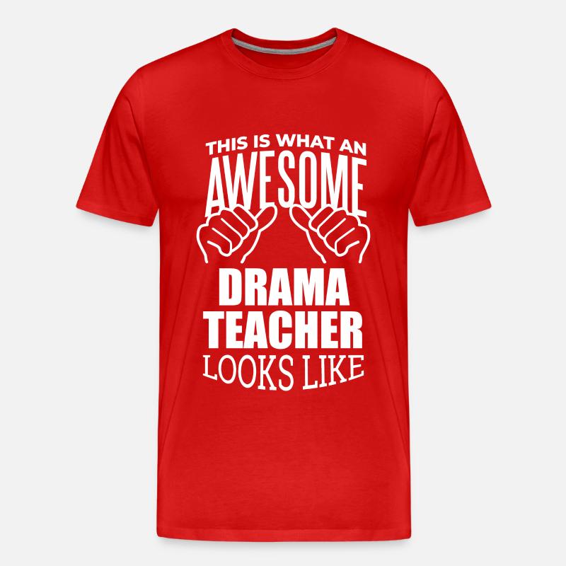 Drama - Männer Premium Bio T-Shirt - Rot