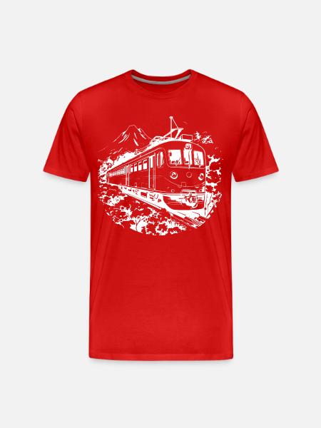 Railway Graphic - Men's Premium Organic T-Shirt - red