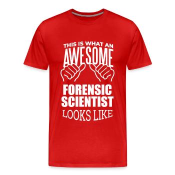 Forensic Science Forensic Science Forensic Science - Men's Premium Organic T-Shirt - red - Front - Damien (186cm)