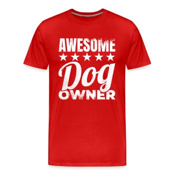 Hundehalter - Männer Premium Bio T-Shirt - Rot - Vorne - Damien (186cm)