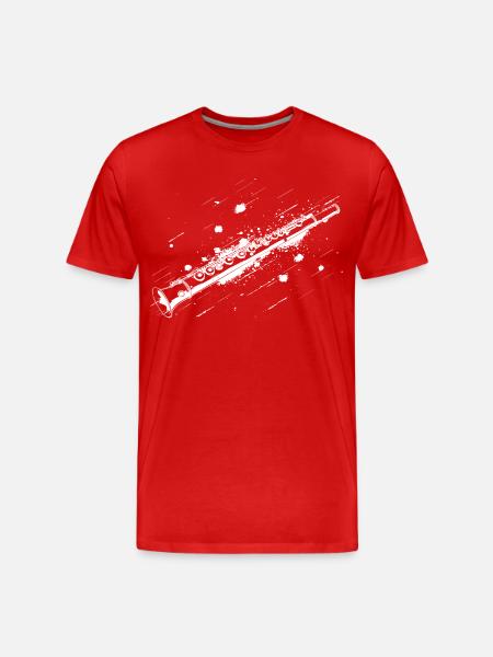 Flute Street Art - Men's Premium Organic T-Shirt - red