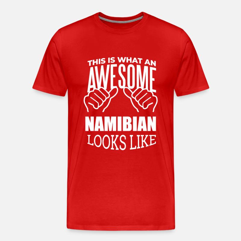 Namibia - Männer Premium Bio T-Shirt - Rot