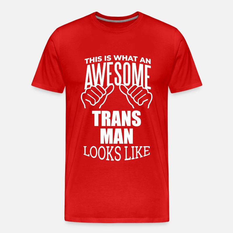 Trans Mann - Männer Premium Bio T-Shirt - Rot