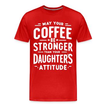 Caffeinated Attitude - Men's Premium Organic T-Shirt - red - Front - Damien (186cm)