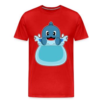 Bassin d’eau du dauphin - T-shirt bio Premium Homme - rouge - Devant - Damien (186cm)