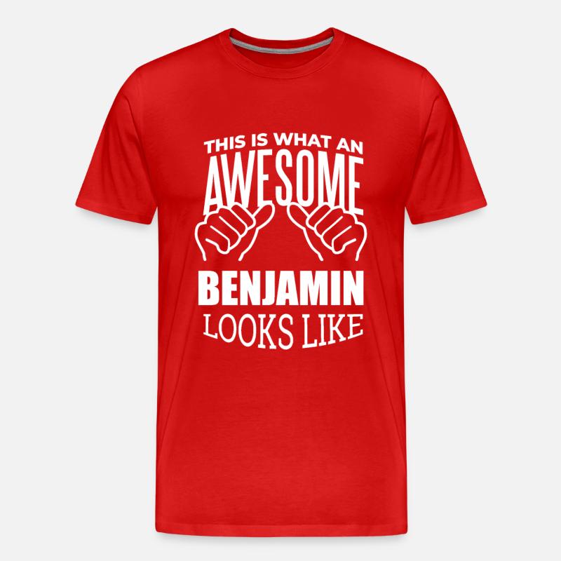 Benjamin - Männer Premium Bio T-Shirt - Rot