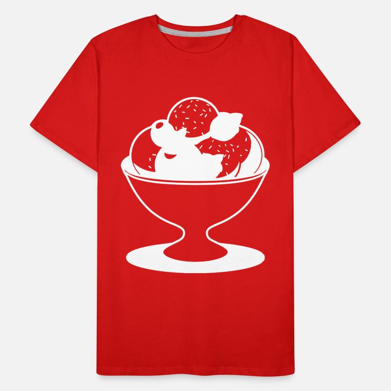Dessin de coupe glacée T-shirt bio Premium Homme
