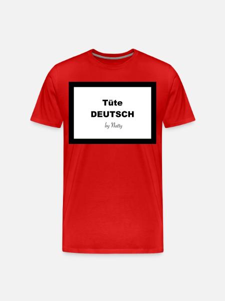 Tüte DEUTSCH - Männer Premium Bio T-Shirt - Rot