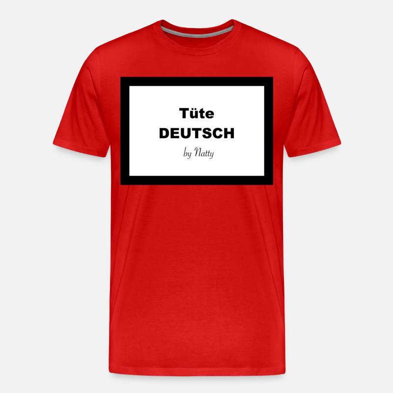 Tüte DEUTSCH - Männer Premium Bio T-Shirt - Rot