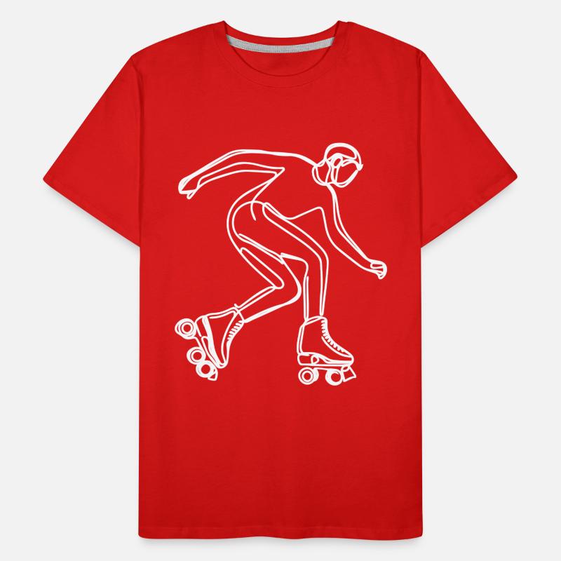 Roller Skater Drawing Men's Premium Organic T-Shirt