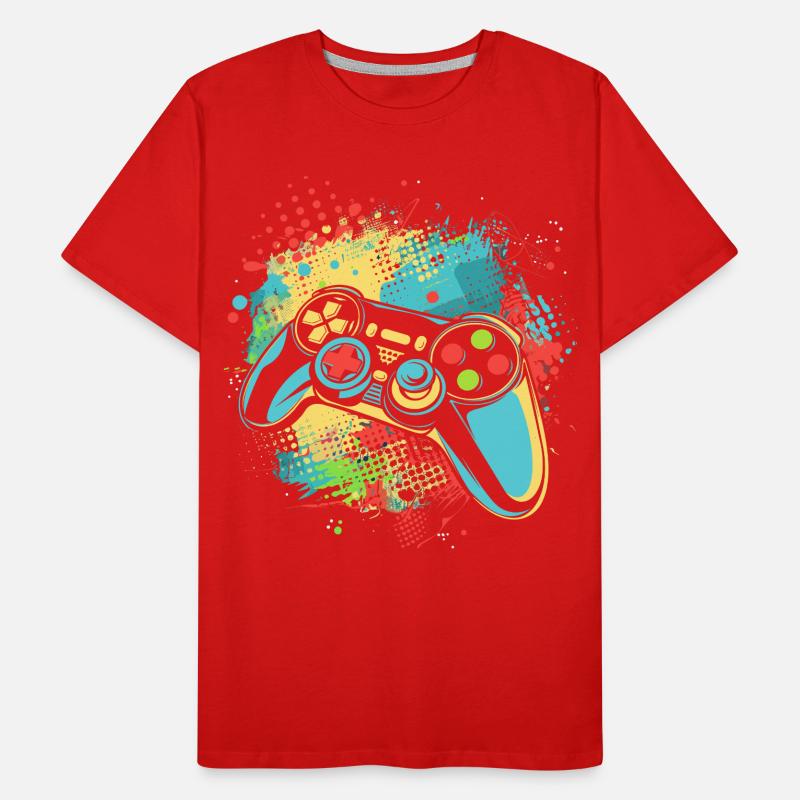 Manette de jeu T-shirt bio Premium Homme