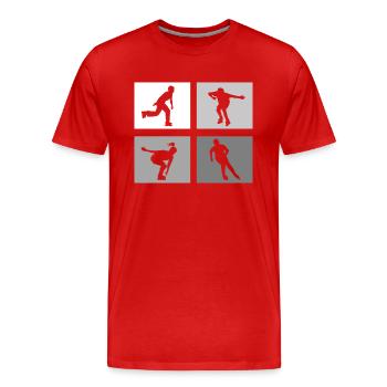 Rollers Rollers Rollers Rollers - T-shirt bio Premium Homme - rouge - Devant - Damien (186cm)