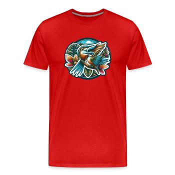 Éleveur d’oiseaux Ornithologue Ornithologue Ornithologue - T-shirt bio Premium Homme - rouge - Devant - Damien (186cm)
