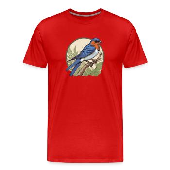 Éleveur d’oiseaux Ornithologue Ornithologue Ornithologue - T-shirt bio Premium Homme - rouge - Devant - Damien (186cm)