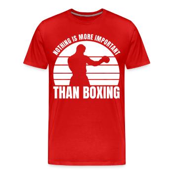 Nothing is as important as boxing - Men's Premium Organic T-Shirt - red - Front - Damien (186cm)