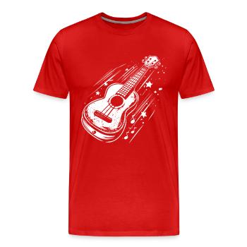 Ukulele - Männer Premium Bio T-Shirt - Rot - Vorne - Damien (186cm)