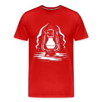 Croquis de lanterne - T-shirt bio Premium Homme - rouge - Devant - Damien (186cm)