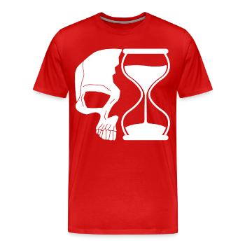 Death and time - Men's Premium Organic T-Shirt - red - Front - Damien (186cm)