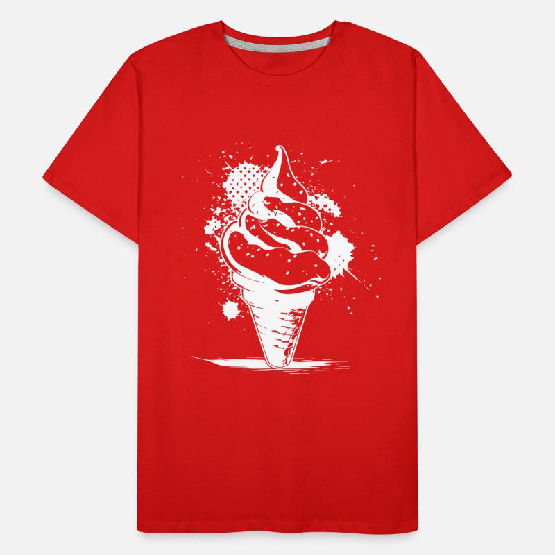 Cornet de crème glacée Dessin T-shirt bio Premium Homme