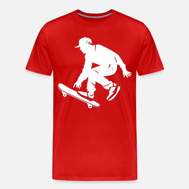 Skateboarding Junge - Männer Premium Bio T-Shirt - Rot