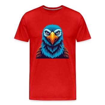 Albatross Colorful Kawaii Cartoon Character Pet - Men's Premium Organic T-Shirt - red - Front - Damien (186cm)