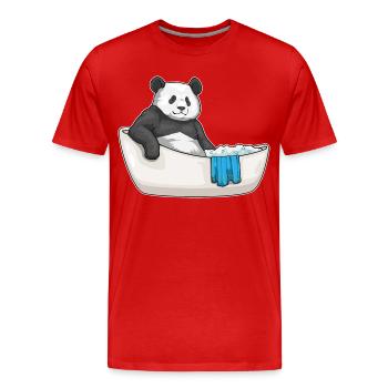 Baignoire Panda - T-shirt bio Premium Homme - rouge - Devant - Damien (186cm)