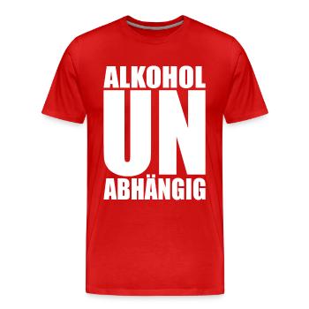 Alkoholunabhängig Sober Straight Edge Alkoholfrei - Männer Premium Bio T-Shirt - Rot - Vorne - Damien (186cm)