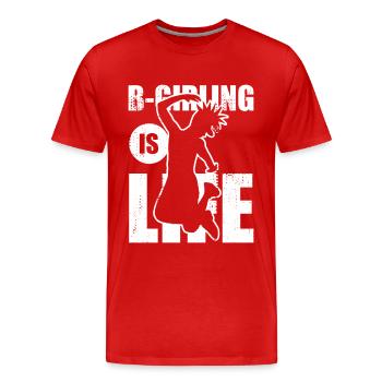 B Girling - Männer Premium Bio T-Shirt - Rot - Vorne - Damien (186cm)