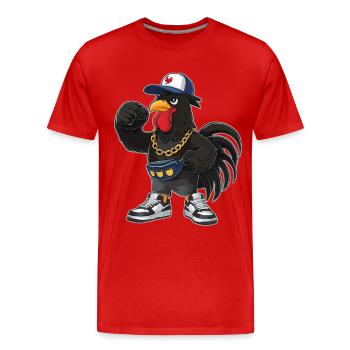 Talahon Fanny Pack Cap Gold Chain Gangster - Men's Premium Organic T-Shirt - red - Front - Damien (186cm)