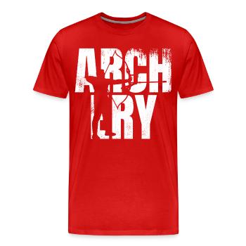Archerie - T-shirt bio Premium Homme - rouge - Devant - Damien (186cm)