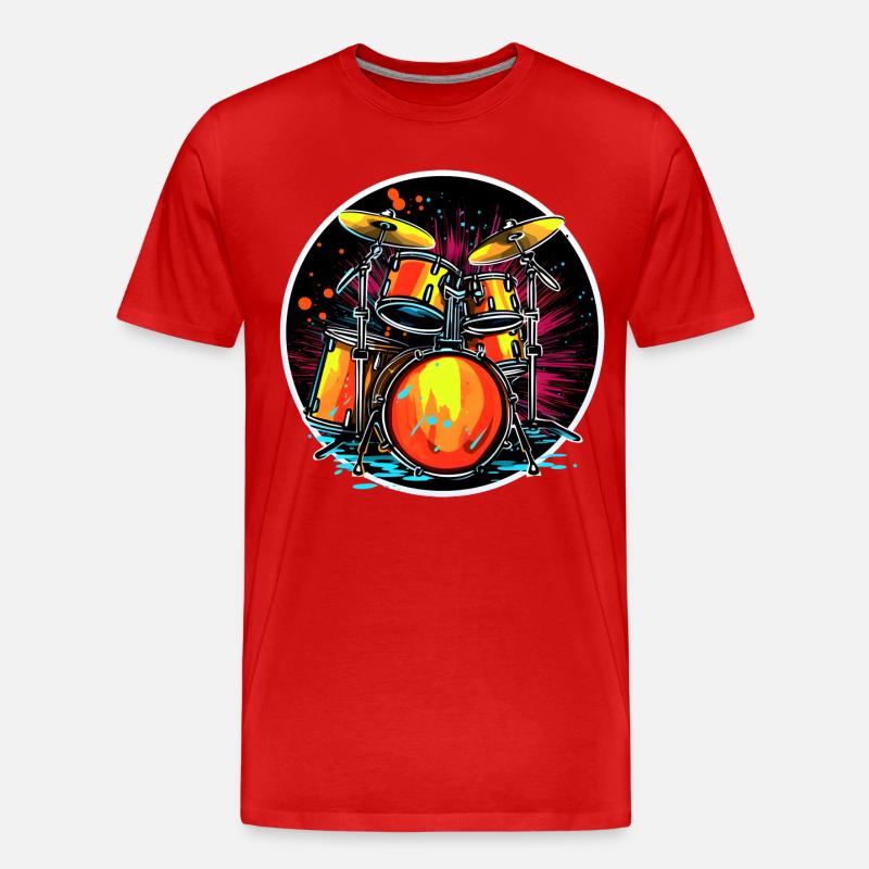Trapset Portrait - Männer Premium Bio T-Shirt - Rot
