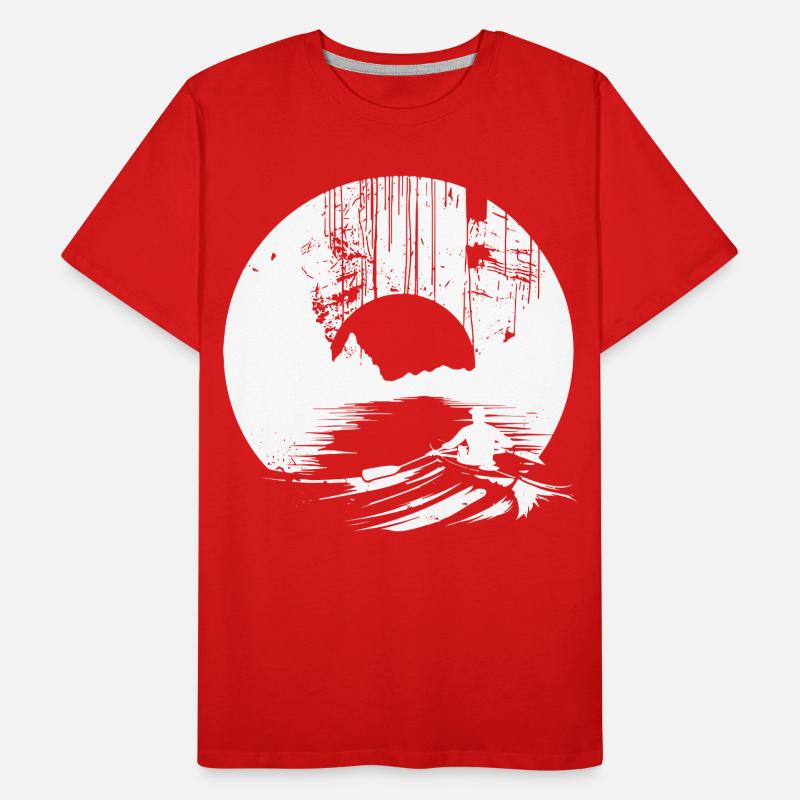 Rowing Drawing Men's Premium Organic T-Shirt