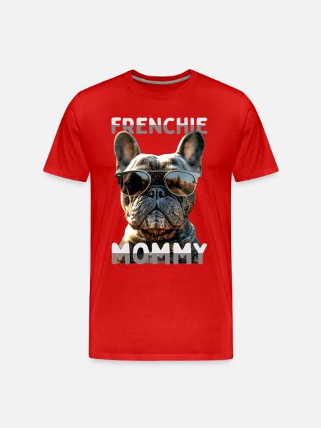 Frenchie Mor Mors dag Grand Danois - Herre Premium T-shirt økologisk - rød
