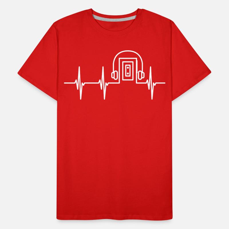 Cassette Player Cardiogram Men's Premium Organic T-Shirt