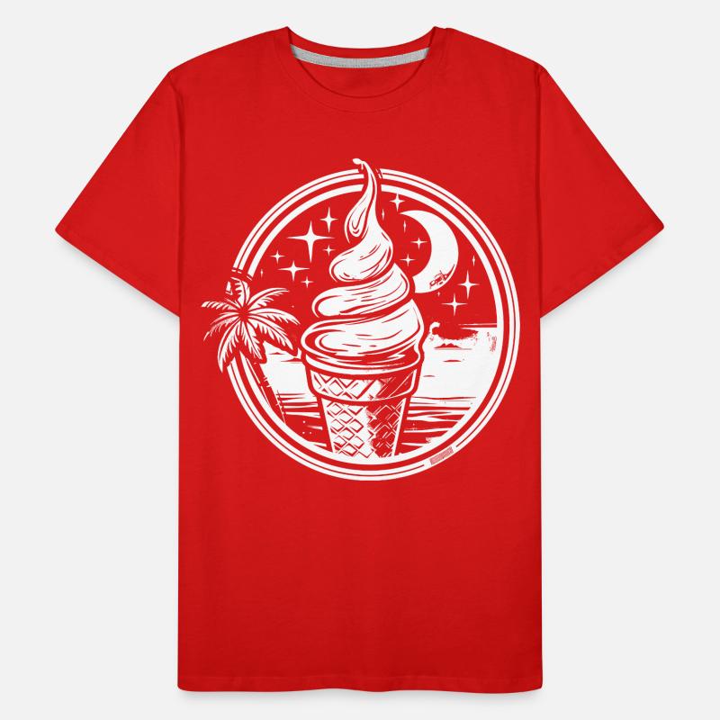 Dessin de crème glacée T-shirt bio Premium Homme