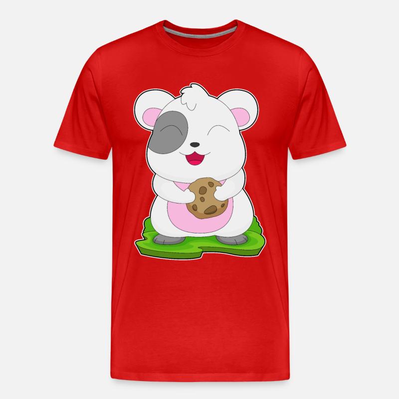 Hamster Cookie - Männer Premium Bio T-Shirt - Rot