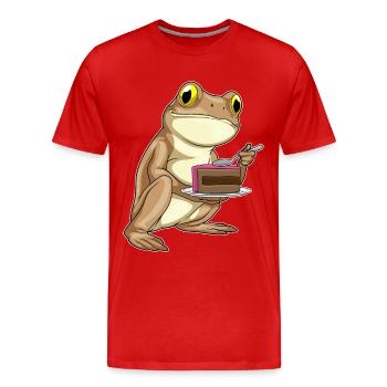 Gâteau de grenouille - T-shirt bio Premium Homme - rouge - Devant - Damien (186cm)