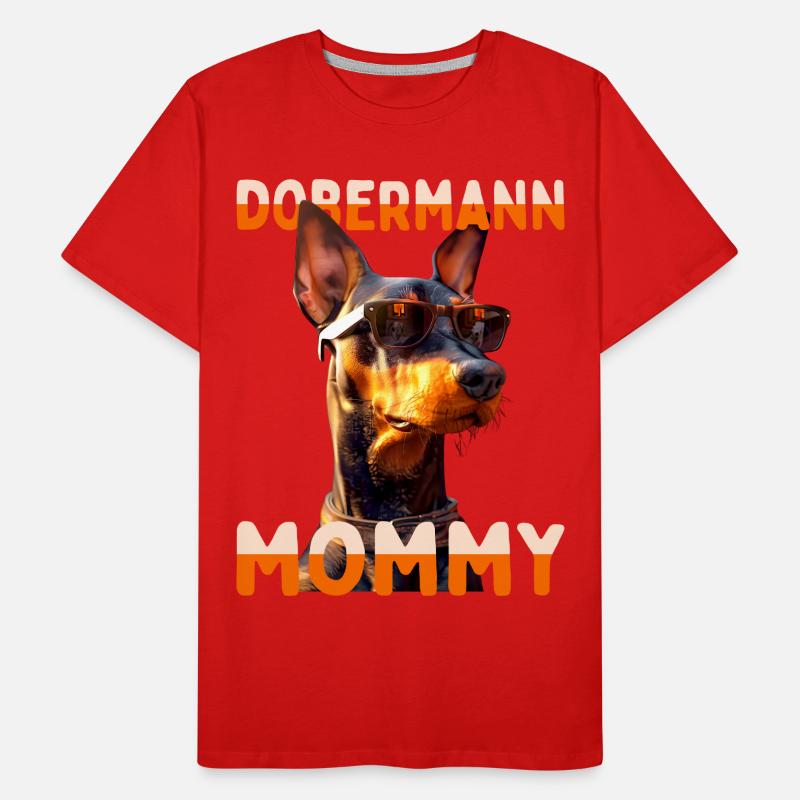 Dobermann Mommy Mama Mutter Muttertag Mom Doberman Männer Premium Bio T-Shirt