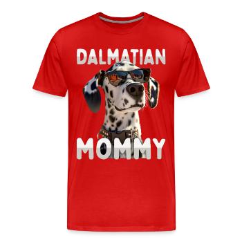 Dalmatien Maman Chiens Maman Maman Maman Maman Fête des mères Maman - T-shirt bio Premium Homme - rouge - Devant - Damien (186cm)