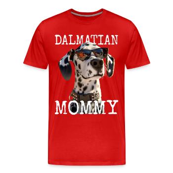 Dalmatien Maman Chiens Maman Maman Maman Maman Fête des mères Maman - T-shirt bio Premium Homme - rouge - Devant - Damien (186cm)