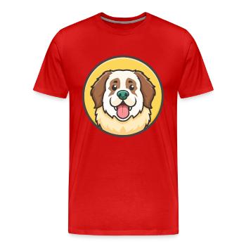 Pyrenäenberghund-Rasse-Cartoon-Kawaii-Clipart - Männer Premium Bio T-Shirt - Rot - Vorne - Damien (186cm)