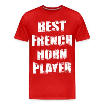 Best French Horn Player - Men's Premium Organic T-Shirt - red - Front - Damien (186cm)