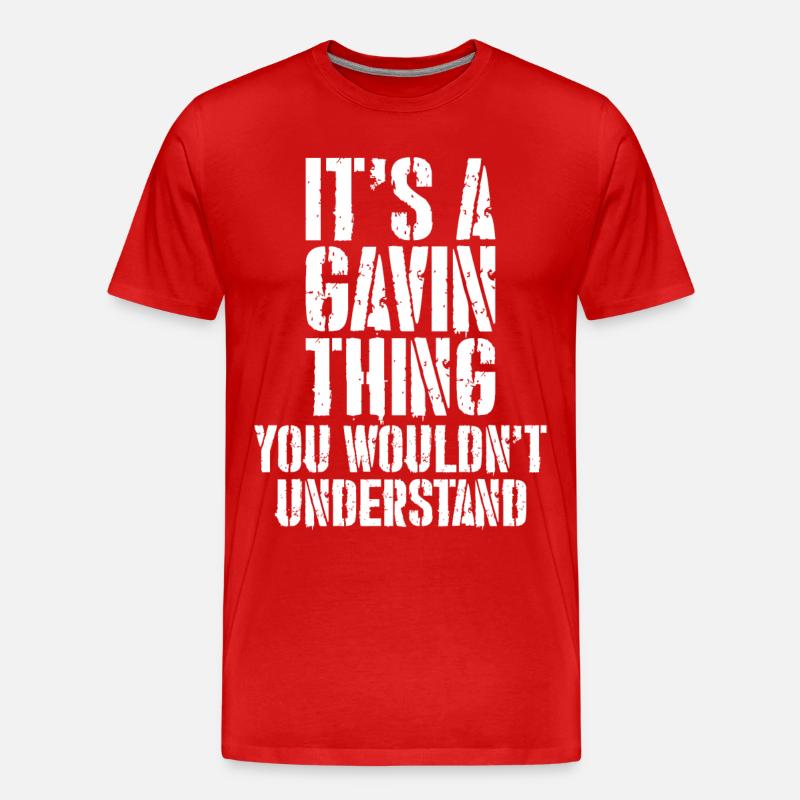 Es ist ein Gavin-Ding - Männer Premium Bio T-Shirt - Rot