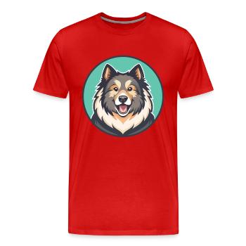Himalaya-Schäferhund Hunderasse Karikatur Kawaii - Männer Premium Bio T-Shirt - Rot - Vorne - Damien (186cm)
